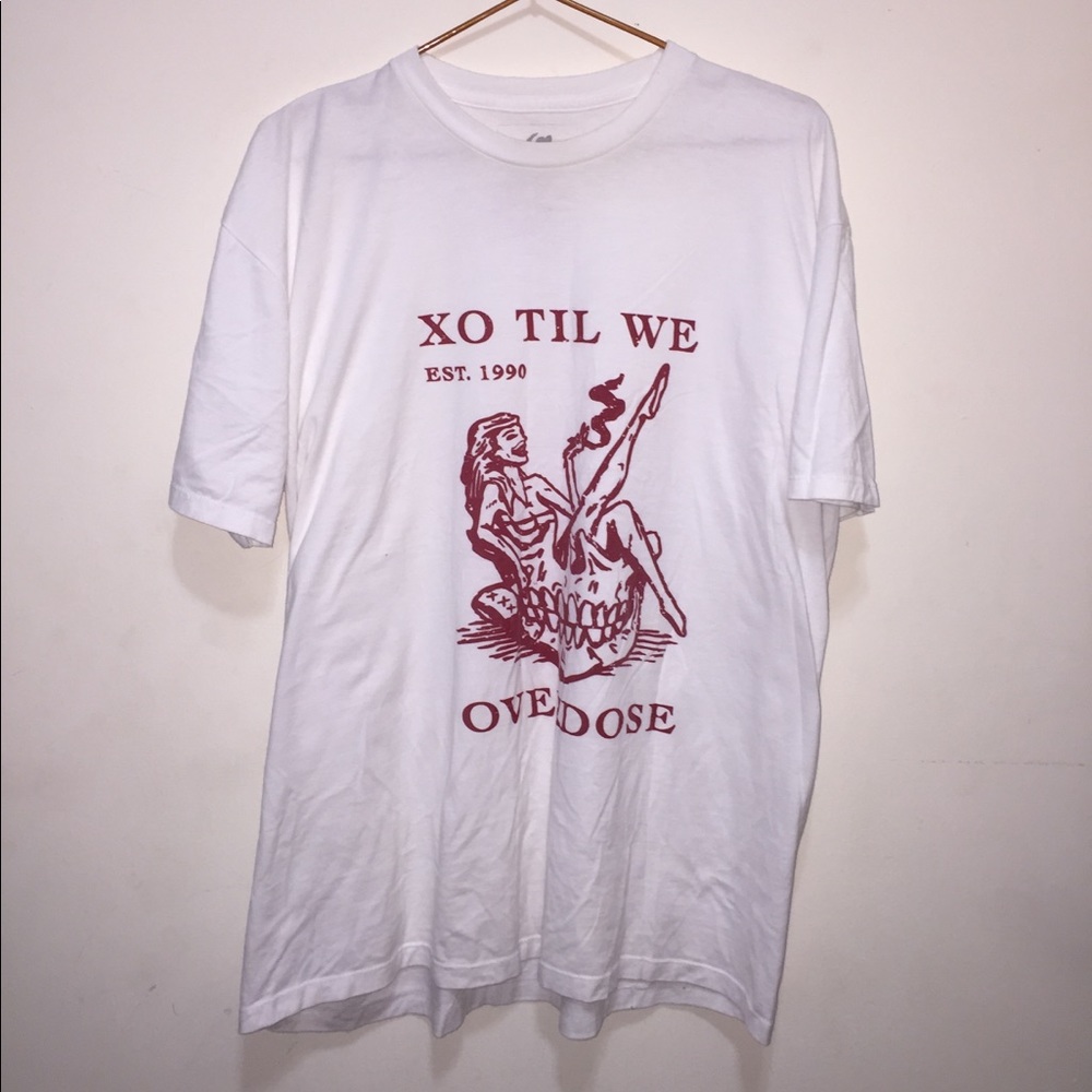 XO The Weeknd White Short Sleeve Tee